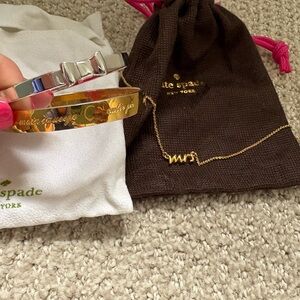 Kate Spade Gold Chain Necklace and Bracelets